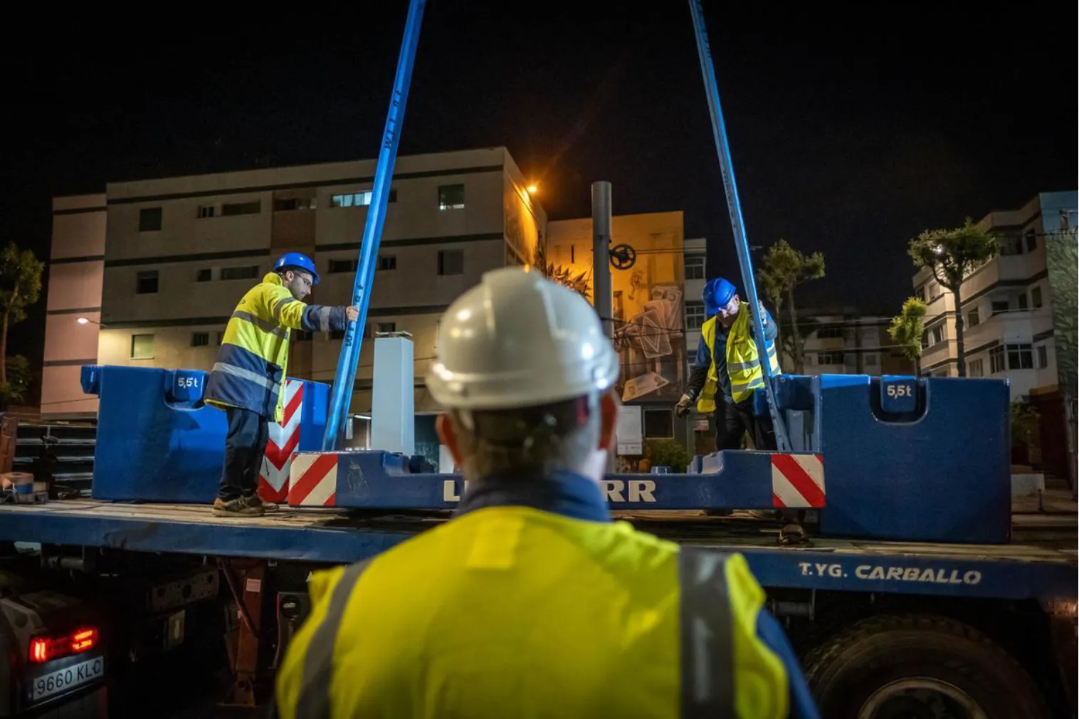 Equipo técnico de Carballo durante la operación Padre Anchieta